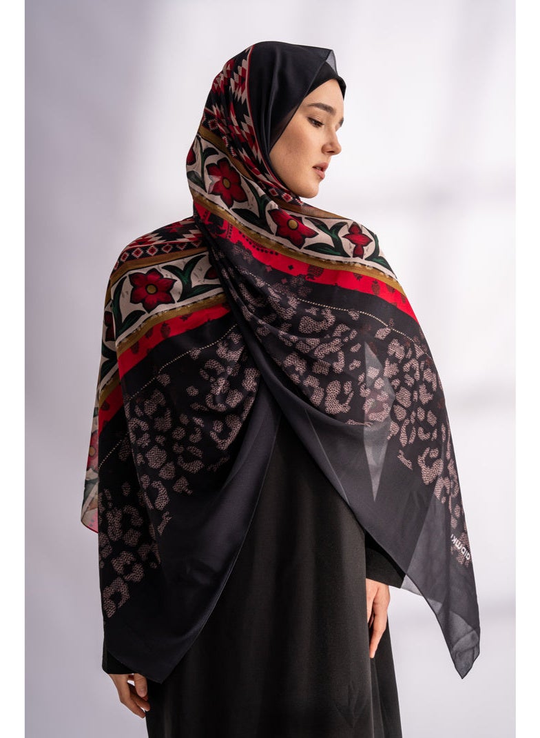 Alamki Women Hijab Desert Bloom Printed Chiffon - Image 2